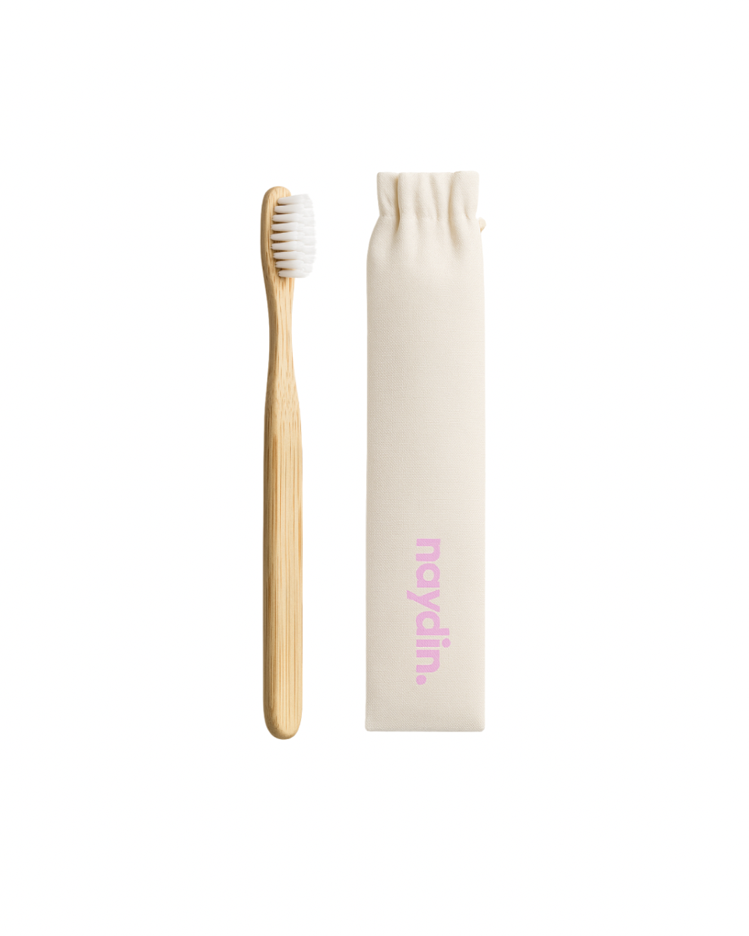 Bamboo toothbrush ( medium Bristles) + travel Bag – naydin care